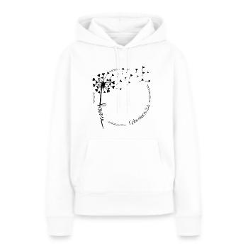 Pissenlit chrétien conception miséricorde Éphésiens 2:4 - Sweat à capuche Premium bio Femme - blanc - Devant - Julia (174cm)