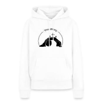 Wahre Geschichte - Frauen Premium Bio Hoodie - Weiß - Vorne - Julia (174cm)