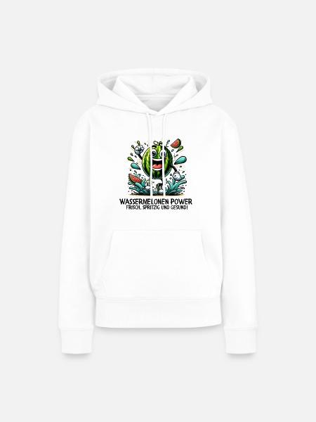 Wassermelonen Power - Frauen Premium Bio Hoodie - Weiß