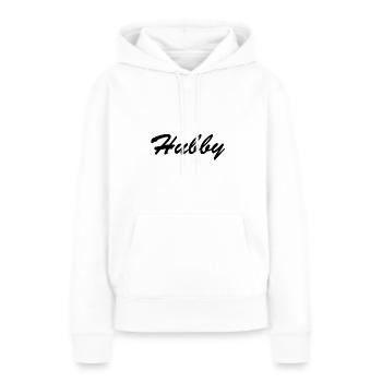 MARI - Sweat à capuche Premium bio Femme - blanc - Devant - Julia (174cm)