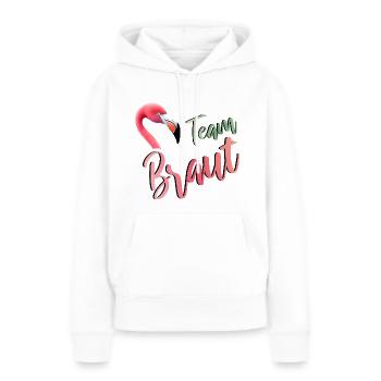 Flamingo Team Braut JGA Hochzeit Gruppenshirt 2 - Frauen Premium Bio Hoodie - Weiß - Vorne - Julia (174cm)