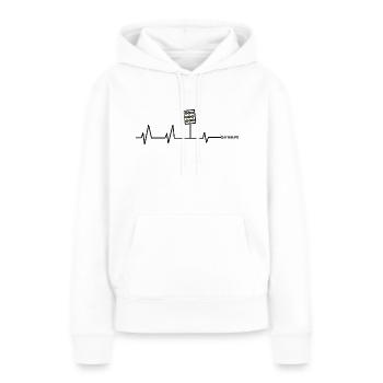 Darmstadt - Frauen Premium Bio Hoodie - Weiß - Vorne - Julia (174cm)