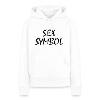 Sex symbol - Sweat à capuche Premium bio Femme - blanc - Devant - Julia (174cm)