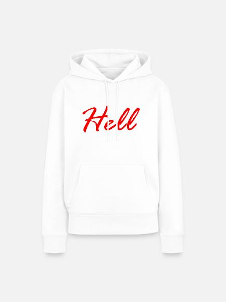 Hell / Hölle - Frauen Premium Bio Hoodie - Weiß