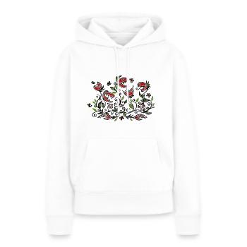 Carnivore, Plante carnivore, Style grunge - Sweat à capuche Premium bio Femme - blanc - Devant - Julia (174cm)