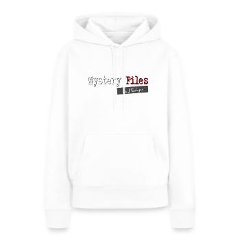 Logo Mystery Files par Fischinger-Online - Sweat à capuche Premium bio Femme - blanc - Devant - Julia (174cm)
