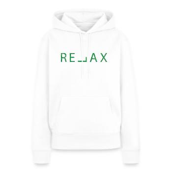 Feuilles de relaxation - Sweat à capuche Premium bio Femme - blanc - Devant - Julia (174cm)