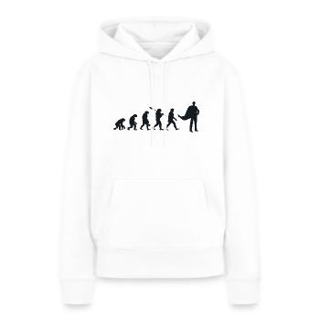 Darwin-Evolution für Supermans 🦸 ♂️ - Frauen Premium Bio Hoodie - Weiß - Vorne - Julia (174cm)