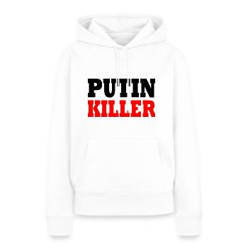 Putin killer - Frauen Premium Bio Hoodie - Weiß - Vorne - Julia (174cm)
