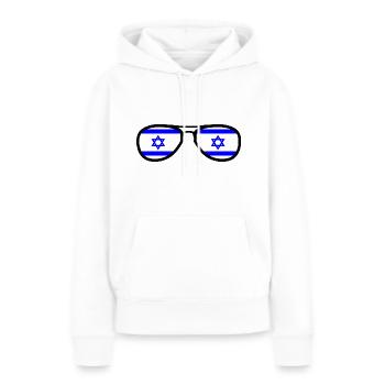 Israel - Sweat à capuche Premium bio Femme - blanc - Devant - Julia (174cm)