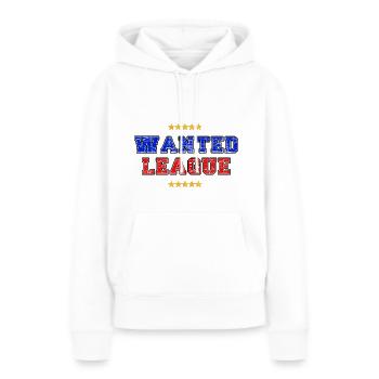 Wanted League - Sweat à capuche Premium bio Femme - blanc - Devant - Julia (174cm)