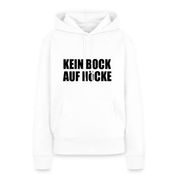 kein bock auf höcke - Frauen Premium Bio Hoodie - Weiß - Vorne - Julia (174cm)