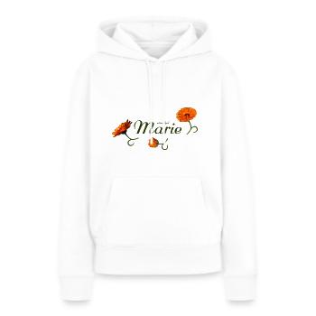 Marie Anniversaire Marie Nom Jour Marie - Sweat à capuche Premium bio Femme - blanc - Devant - Julia (174cm)