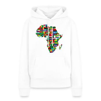 AFRIKA KONTINENT T-SHIRT - Frauen Premium Bio Hoodie - Weiß - Vorne - Julia (174cm)