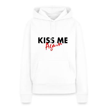 Kiss me again - Frauen Premium Bio Hoodie - Weiß - Vorne - Julia (174cm)