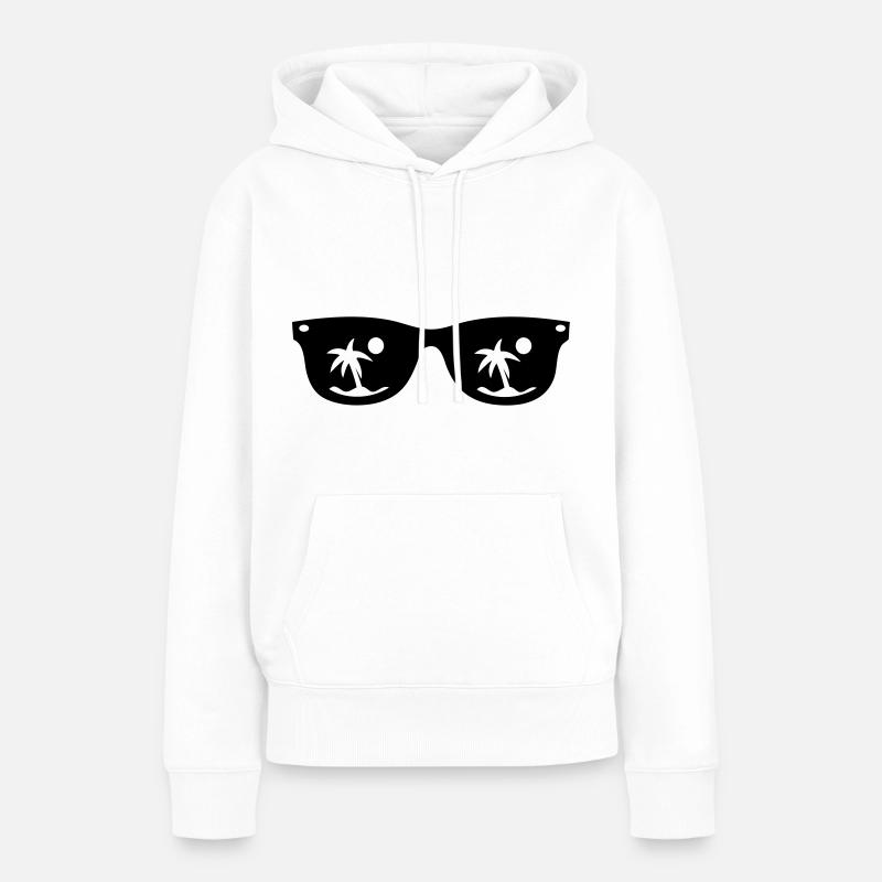Sonnenbrille - Sweat à capuche Premium bio Femme - blanc