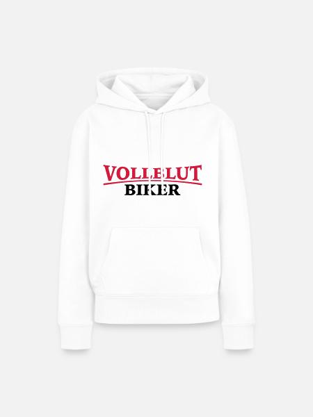 Biker - Frauen Premium Bio Hoodie - Weiß