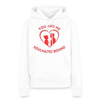 You and me Soulmates bound - Women’s Premium Organic Hoodie - white - Front - Julia (174cm)