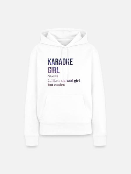 Karaoke Karaoke Karaoke - Frauen Premium Bio Hoodie - Weiß