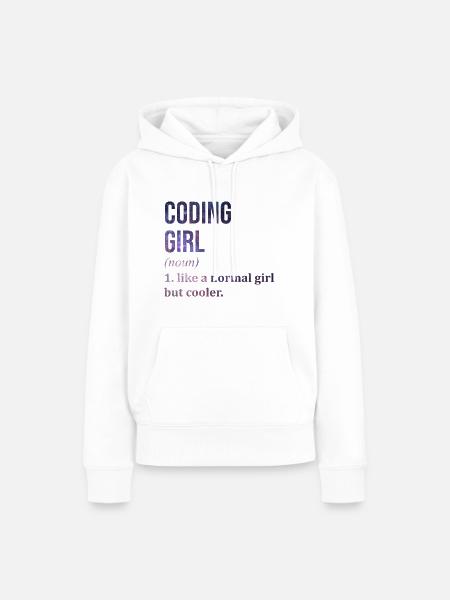 Codierung Codierung Codierung - Frauen Premium Bio Hoodie - Weiß