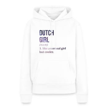Néerlandais, néerlandais, néerland - Sweat à capuche Premium bio Femme - blanc - Devant - Julia (174cm)