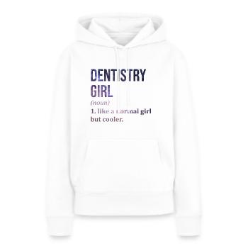 Dentiste Dentiste Dentiste - Sweat à capuche Premium bio Femme - blanc - Devant - Julia (174cm)
