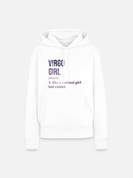Jungfrau, Jungfrau, Jungfrau - Frauen Premium Bio Hoodie - Weiß