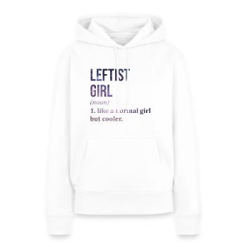 Linke Linke Linke Linke - Frauen Premium Bio Hoodie - Weiß - Vorne - Julia (174cm)