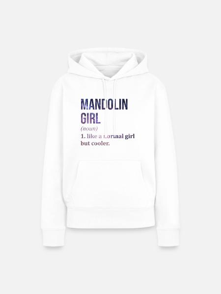 Mandolin Mandolin Mandolin - Frauen Premium Bio Hoodie - Weiß