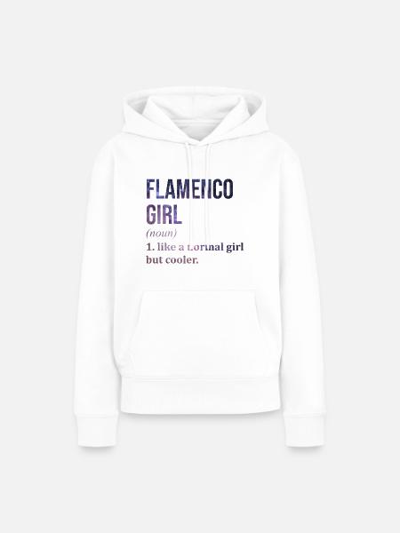 Flamenco Flamenco Flamenco - Frauen Premium Bio Hoodie - Weiß