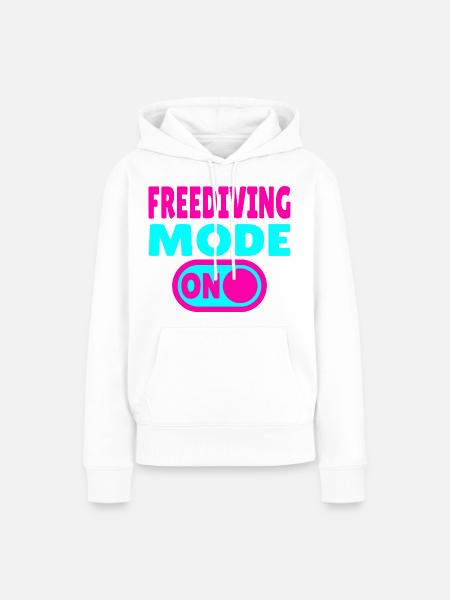 Freediving Mode ON - Taucher - Frauen Premium Bio Hoodie - Weiß