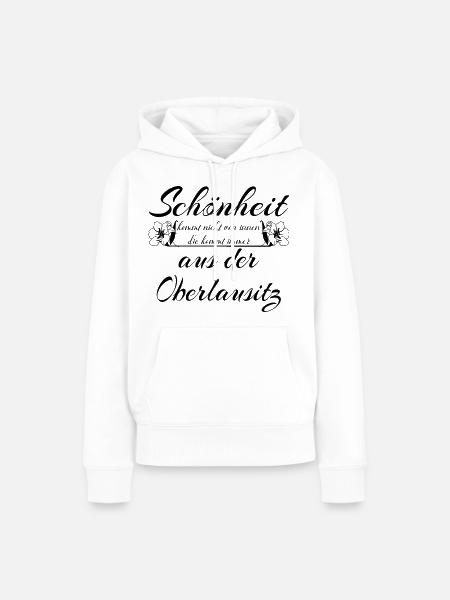 Schönheit aus der Oberlausitz - Heimat - Frauen Premium Bio Hoodie - Weiß