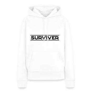 Survivant - Sweat à capuche Premium bio Femme - blanc - Devant - Julia (174cm)
