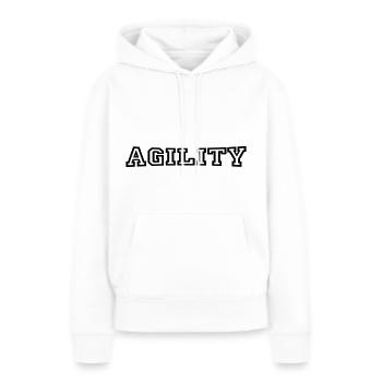 Agility - Frauen Premium Bio Hoodie - Weiß - Vorne - Julia (174cm)