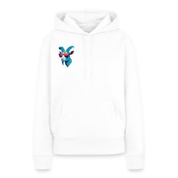 Rébellion des chèvres - Sweat à capuche Premium bio Femme - blanc - Devant - Julia (174cm)