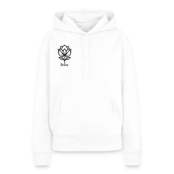 Courageux - Sweat à capuche Premium bio Femme - blanc - Devant - Julia (174cm)