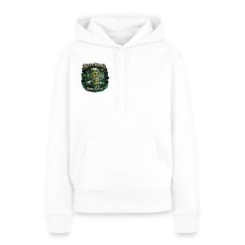 Cosmo-Kumpel im Weltraumanzug - Frauen Premium Bio Hoodie - Weiß - Vorne - Julia (174cm)