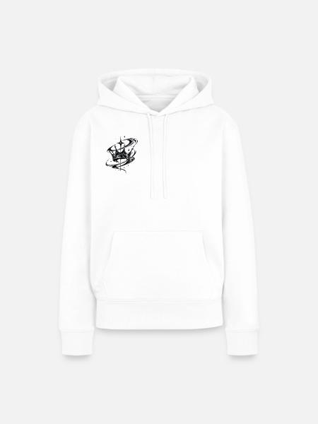 Metallische Sternkrone - Frauen Premium Bio Hoodie - Weiß