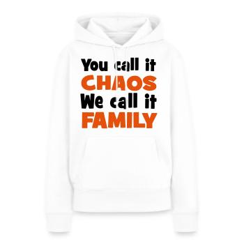 family - Women’s Premium Organic Hoodie - white - Front - Julia (174cm)