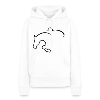 Springreiter - Frauen Premium Bio Hoodie - Weiß - Vorne - Julia (174cm)