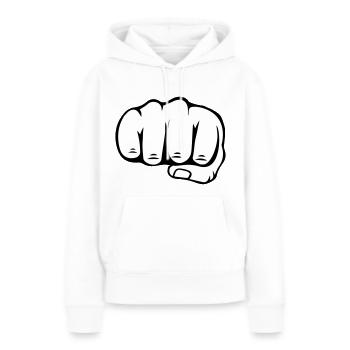 Faust - Frauen Premium Bio Hoodie - Weiß - Vorne - Julia (174cm)