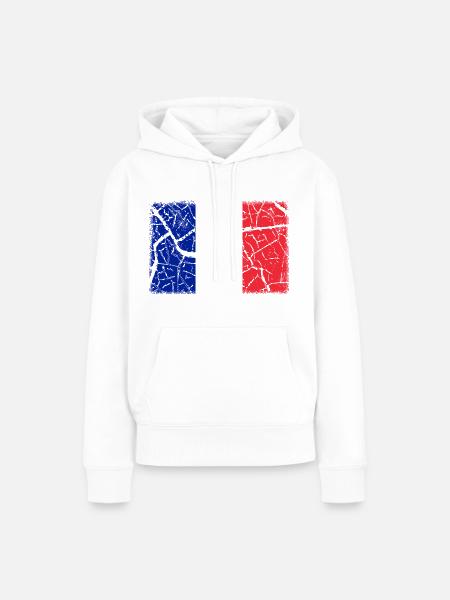 Frankreich - Frauen Premium Bio Hoodie - Weiß