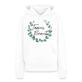 Team Braut - Junggesellinnenabschied - Frauen Premium Bio Hoodie - Weiß - Vorne - Julia (174cm)