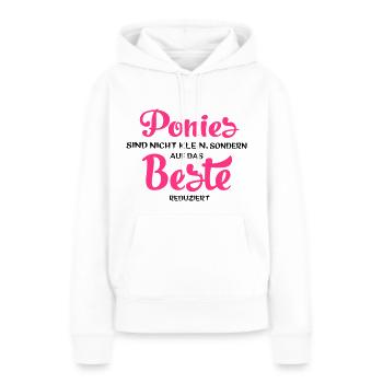 Pony - Frauen Premium Bio Hoodie - Weiß - Vorne - Julia (174cm)