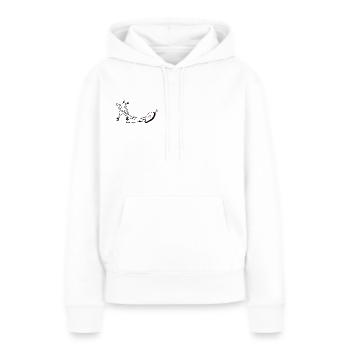 Tombe - Sweat à capuche Premium bio Femme - blanc - Devant - Julia (174cm)