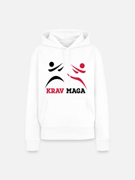 Krav Maga - Frauen Premium Bio Hoodie - Weiß