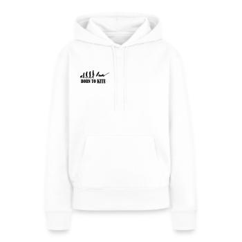 Kiteboard,Kiteboarder,Kiteboarding,Mer,Conseil - Sweat à capuche Premium bio Femme - blanc - Devant - Julia (174cm)
