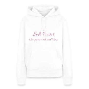 À ma façon. Mon rythme. Ma vérité. - Sweat à capuche Premium bio Femme - blanc - Devant - Julia (174cm)