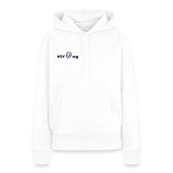Lebendige -Grafik auf Textil - Frauen Premium Bio Hoodie - Weiß - Vorne - Julia (174cm)