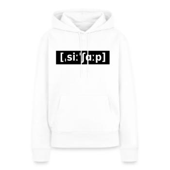 C # - C SHARP - LAUTSCHRIFT - Women’s Premium Organic Hoodie - white - Front - Julia (174cm)